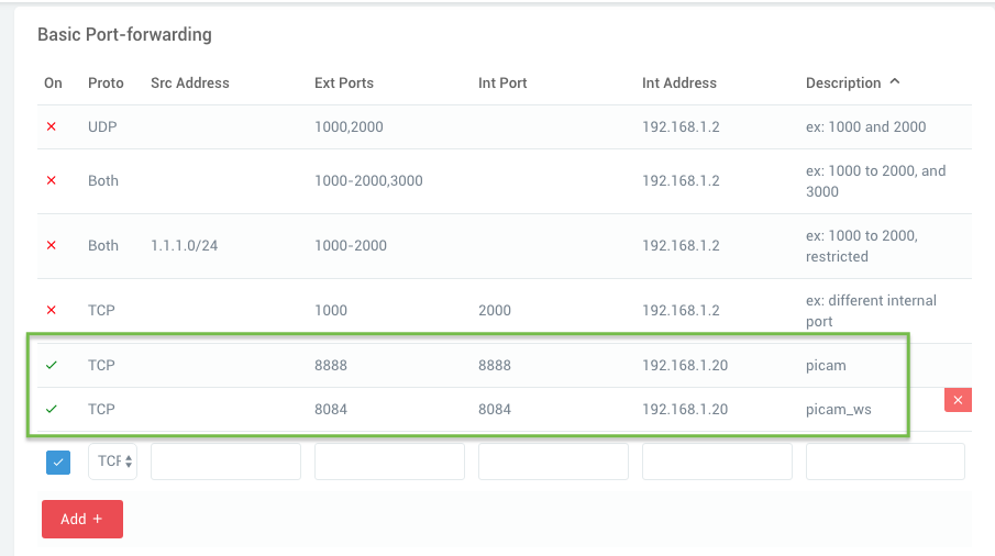 port forwarding in Tomato